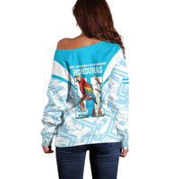 Honduras Independence Day Off Shoulder Sweater 504 Proud Scarlet Macaw - Wonder Print Shop