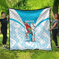 Honduras Independence Day Quilt 504 Proud Scarlet Macaw - Wonder Print Shop