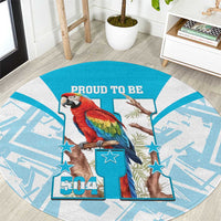Honduras Independence Day Round Carpet 504 Proud Scarlet Macaw - Wonder Print Shop