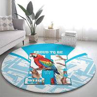 Honduras Independence Day Round Carpet 504 Proud Scarlet Macaw - Wonder Print Shop