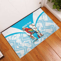 Honduras Independence Day Rubber Doormat 504 Proud Scarlet Macaw - Wonder Print Shop