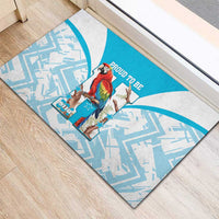 Honduras Independence Day Rubber Doormat 504 Proud Scarlet Macaw - Wonder Print Shop