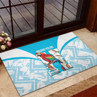 Honduras Independence Day Rubber Doormat 504 Proud Scarlet Macaw - Wonder Print Shop