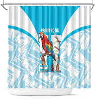 Honduras Independence Day Shower Curtain 504 Proud Scarlet Macaw - Wonder Print Shop