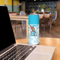 Honduras Independence Day Skinny Tumbler 504 Proud Scarlet Macaw - Wonder Print Shop