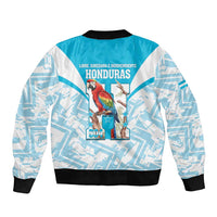 Honduras Independence Day Sleeve Zip Bomber Jacket 504 Proud Scarlet Macaw - Wonder Print Shop