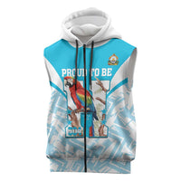 Honduras Independence Day Sleeveless Zip Hoodie 504 Proud Scarlet Macaw - Wonder Print Shop