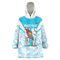 Honduras Independence Day Wearable Blanket Hoodie 504 Proud Scarlet Macaw - Wonder Print Shop