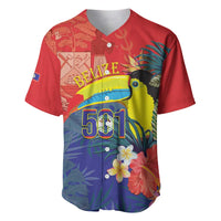 Belize Independence Day Baseball Jersey 501 Proud Keel Billed Toucan Tropical - Wonder Print Shop