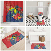 Belize Independence Day Bathroom Set 501 Proud Keel Billed Toucan Tropical - Wonder Print Shop