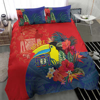 Belize Independence Day Bedding Set 501 Proud Keel Billed Toucan Tropical - Wonder Print Shop