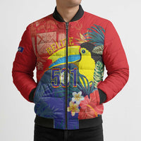 Belize Independence Day Bomber Puffer Jacket 501 Proud Keel Billed Toucan Tropical - Wonder Print Shop