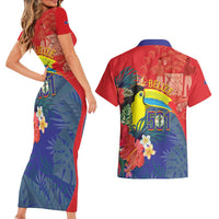 Belize Independence Day Couples Matching Short Sleeve Bodycon Dress and Hawaiian Shirt 501 Proud Keel Billed Toucan Tropical - Wonder Print Shop