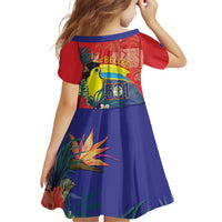 Belize Independence Day Family Matching Off Shoulder Short Dress and Hawaiian Shirt 501 Proud Keel Billed Toucan Tropical - Wonder Print Shop