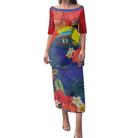 Belize Independence Day Family Matching Puletasi and Hawaiian Shirt 501 Proud Keel Billed Toucan Tropical - Wonder Print Shop