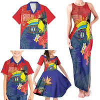 Belize Independence Day Family Matching Tank Maxi Dress and Hawaiian Shirt 501 Proud Keel Billed Toucan Tropical - Wonder Print Shop