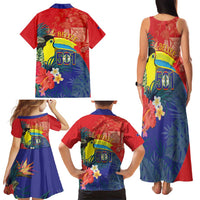 Belize Independence Day Family Matching Tank Maxi Dress and Hawaiian Shirt 501 Proud Keel Billed Toucan Tropical - Wonder Print Shop