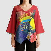 Belize Independence Day Kimono Sleeve Blouse 501 Proud Keel Billed Toucan Tropical - Wonder Print Shop