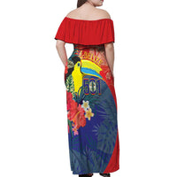 Belize Independence Day Off Shoulder Maxi Dress 501 Proud Keel Billed Toucan Tropical - Wonder Print Shop