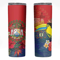 Belize Independence Day Skinny Tumbler 501 Proud Keel Billed Toucan Tropical - Wonder Print Shop