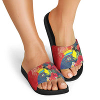 Belize Independence Day Slide Sandals 501 Proud Keel Billed Toucan Tropical - Wonder Print Shop