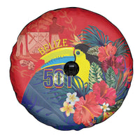 Belize Independence Day Spare Tire Cover 501 Proud Keel Billed Toucan Tropical - Wonder Print Shop