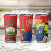 Belize Independence Day Tumbler Cup 501 Proud Keel Billed Toucan Tropical - Wonder Print Shop