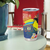 Belize Independence Day Tumbler Cup 501 Proud Keel Billed Toucan Tropical - Wonder Print Shop