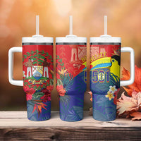 Belize Independence Day Tumbler With Handle 501 Proud Keel Billed Toucan Tropical - Wonder Print Shop