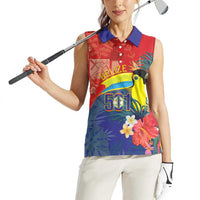 Belize Independence Day Women Sleeveless Polo Shirt 501 Proud Keel Billed Toucan Tropical - Wonder Print Shop