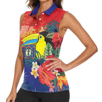 Belize Independence Day Women Sleeveless Polo Shirt 501 Proud Keel Billed Toucan Tropical - Wonder Print Shop
