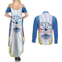 Central America Independence day Couples Matching Summer Maxi Dress and Long Sleeve Button Shirt September 15th Together We Grow - Wonder Print Shop