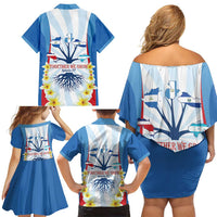 Central America Independence day Family Matching Off Shoulder Short Dress and Hawaiian Shirt September 15th Together We Grow - Wonder Print Shop