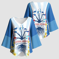 Central America Independence day Kimono Sleeve Blouse September 15th Together We Grow - Wonder Print Shop
