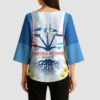 Central America Independence day Kimono Sleeve Blouse September 15th Together We Grow - Wonder Print Shop