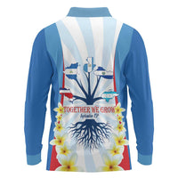 Central America Independence day Long Sleeve Polo Shirt September 15th Together We Grow - Wonder Print Shop