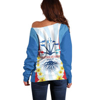 Central America Independence day Off Shoulder Sweater September 15th Together We Grow - Wonder Print Shop