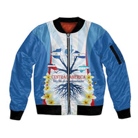 Central America Independence day Sleeve Zip Bomber Jacket September 15th Together We Grow - Wonder Print Shop