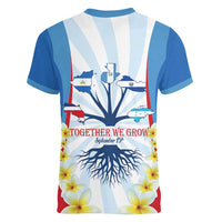 Central America Independence day Women V-Neck T-Shirt September 15th Together We Grow - Wonder Print Shop