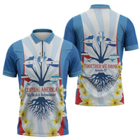 Central America Independence day Zipper Polo Shirt September 15th Together We Grow - Wonder Print Shop