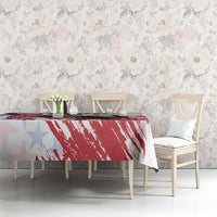 Custom USA Rugby Tablecloth Powerful Eagle Grunge Brush Style - White - Wonder Print Shop