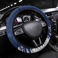 USA Rugby Steering Wheel Cover Powerful Eagle Grunge Brush Style - Blue - Wonder Print Shop