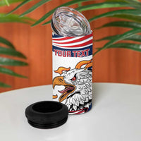 Custom USA Rugby Sevens 4 in 1 Can Cooler Tumbler Go Eagles Flag Style - Wonder Print Shop