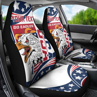 Custom USA Rugby Sevens Car Seat Cover Go Eagles Flag Style - Wonder Print Shop