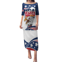 Custom USA Rugby Sevens Family Matching Puletasi and Hawaiian Shirt Go Eagles Flag Style - Wonder Print Shop