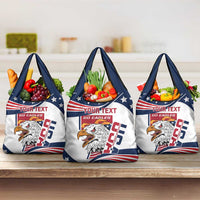 Custom USA Rugby Sevens Grocery Bag Go Eagles Flag Style