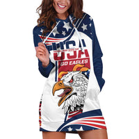 Custom USA Rugby Sevens Hoodie Dress Go Eagles Flag Style - Wonder Print Shop