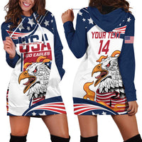 Custom USA Rugby Sevens Hoodie Dress Go Eagles Flag Style - Wonder Print Shop