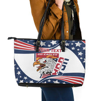 Custom USA Rugby Sevens Leather Tote Bag Go Eagles Flag Style - Wonder Print Shop