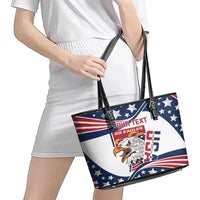 Custom USA Rugby Sevens Leather Tote Bag Go Eagles Flag Style - Wonder Print Shop